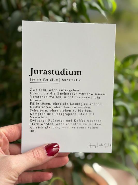 Jurastudium - Postkarte