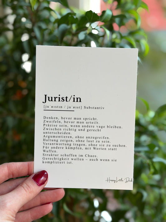 Jurist/in - Postkarte